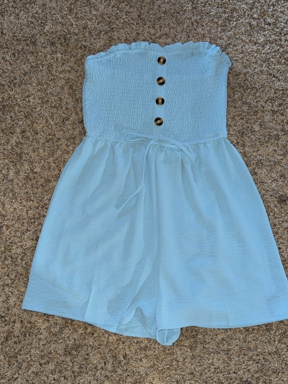 Women’s blue short romper medium